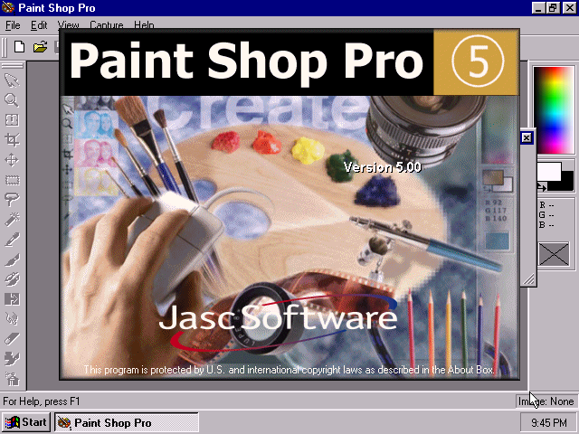 Paint Shop Pro 5 - Splash